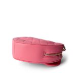 22S Pink Lambskin Quilted Large Heart Bag Light Gold Hardware - Image 7