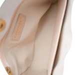 23C White Caviar Quilted Medium/Large Hobo Bag Aged Gold Hardware - Image 9