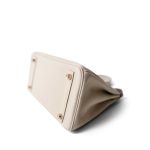 Birkin 25 Craie Togo Rose Gold Plated Z Stamp - Image 3