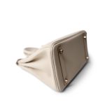 Birkin 25 Craie Togo Rose Gold Plated Z Stamp - Image 7