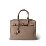 Birkin 30 Argile Togo Gold Plated Z Stamp - Image 12