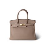 Birkin 30 Argile Togo Gold Plated Z Stamp - Image 2