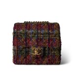 22K Multicolor Tweed Quilted Mini Square Flap Aged Gold Hardware - Image 2