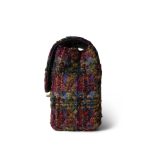 22K Multicolor Tweed Quilted Mini Square Flap Aged Gold Hardware - Image 4