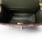22K Multicolor Tweed Quilted Mini Square Flap Aged Gold Hardware - Image 8